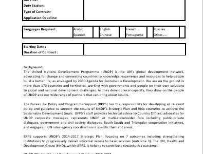 Example TOR CD Evaluation