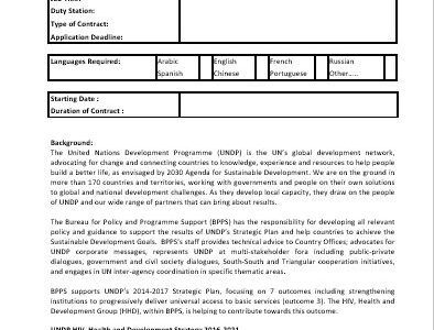 Generic TOR CD Planning
