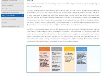Anti-corruption, transparency and accountability in the health sector