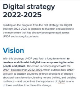 UNDP Digital Strategy (2022 – 2025)