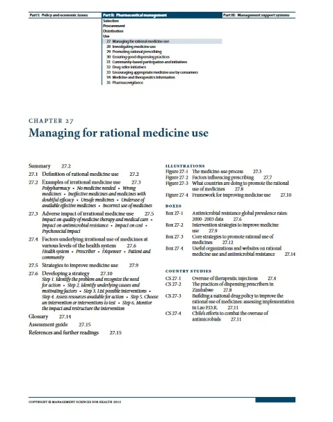 Managing for Rational Medicine Use MDS-3: Managing Access to Medicines