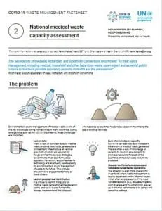 National Medical Waste Capacity Assessment: COVID-19 Waste Management Factsheet-UNEP