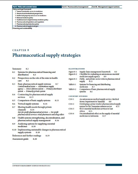 Pharmaceutical Supply Strategies MDS-3