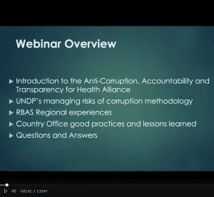 Managing Corruption Risks in the Health Sector in COVID-19