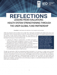 Health System Strengthening through the UNDP-Global Fund Partnership